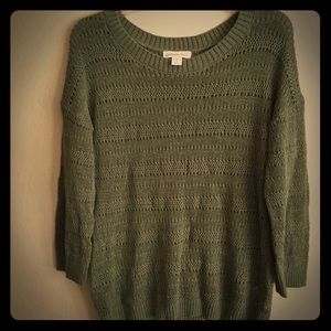 Coldwater Creek olive green light pullover sweater